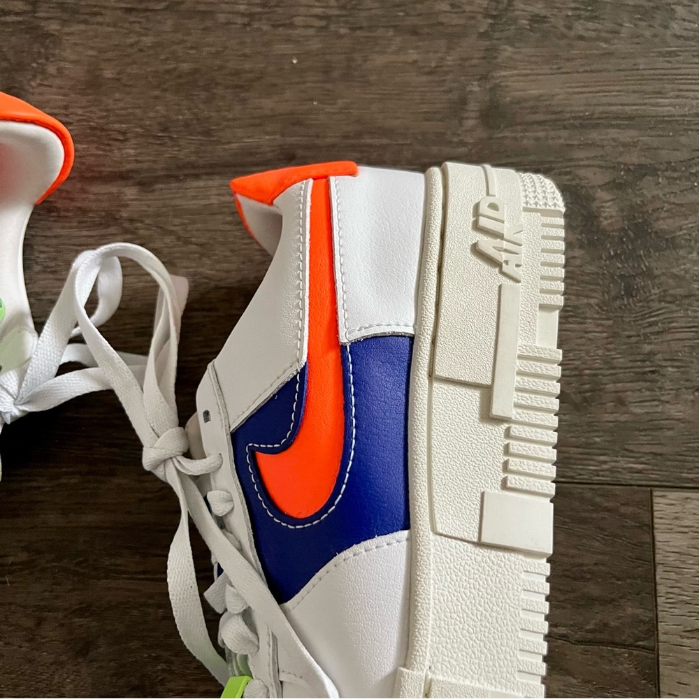 Nike Air Force 1 Pixel Summit White Concord Hyper Crimson Sneaker - Picture 4 of 11